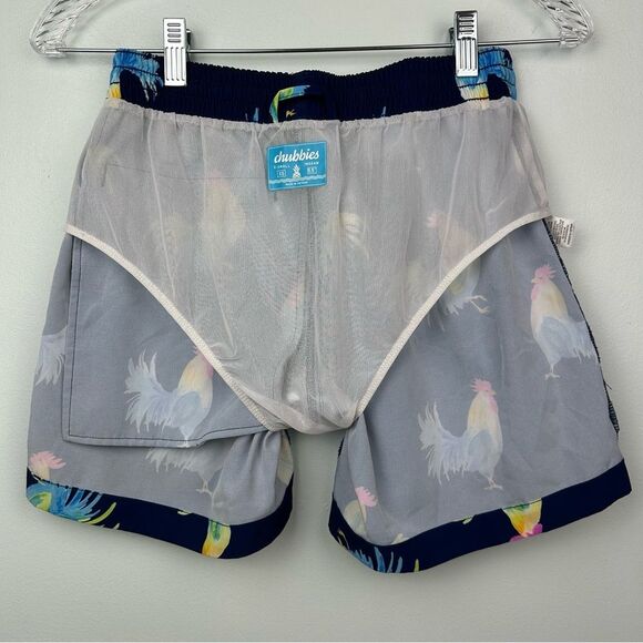 Chubbies The Fowl Plays Swim Trunks UPF 50 5.5” Inseam Classic Liner Sz XS - Picture 14 of 15